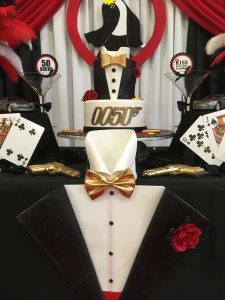 James Bond Theme Birthday Party Cake