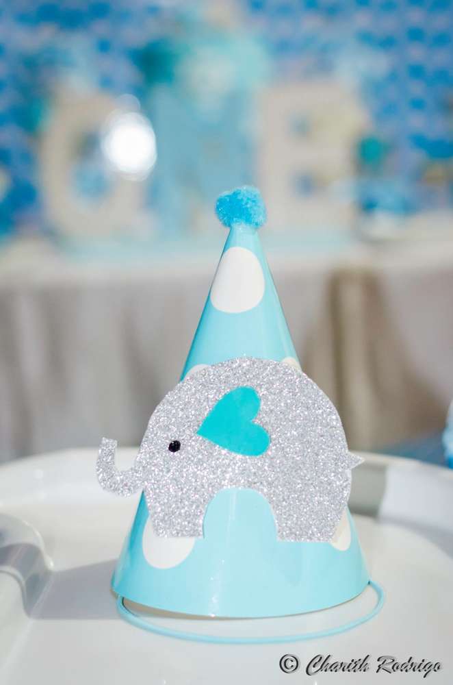 Blue Elephant Theme Birthday Party