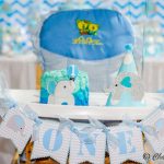 Blue Elephant Theme Birthday Party Decoration 3