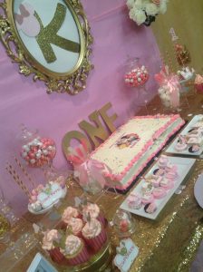 Royal Minnie Mouse Theme Birthday Party Cake