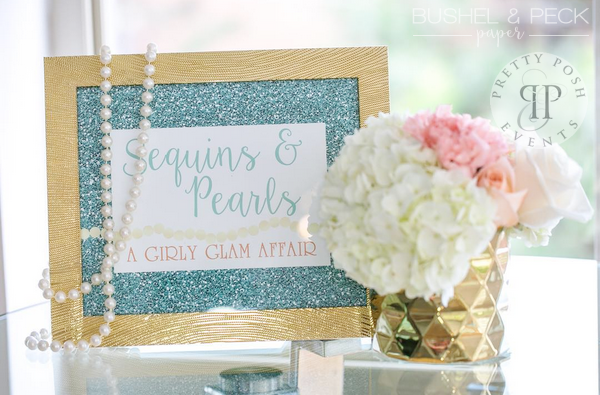 Sequins and Pearls Theme Birthday Party