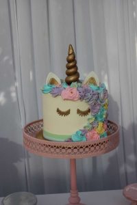 Unicorn Theme Birthday Party Cake
