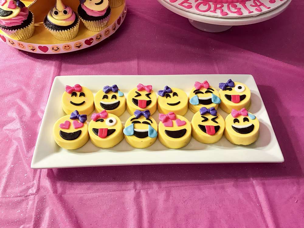 Pink Emoji Theme Birthday Party