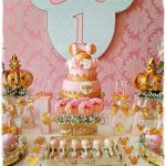 Gold Princess Theme Birthday Party Cake