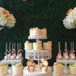 Pretty Posh Gold Theme Cocktail Party Dessert Table 2