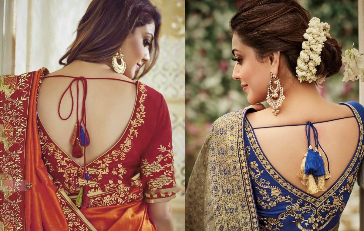 35+ New and Latest Saree Back Blouse Designs Images 2021