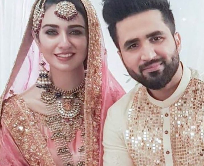 Pakistani Singer Falak Shabir and Actress Sara Khan's Royal Muslim Wedding