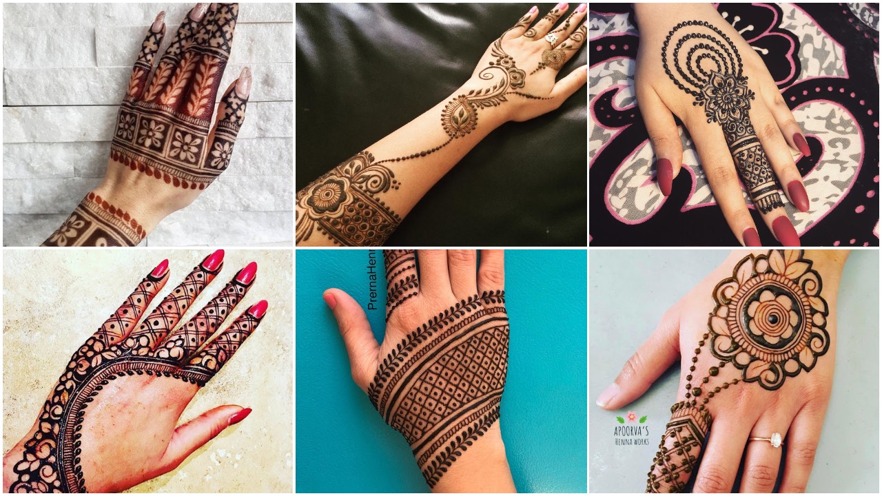 Easy & Simple Arabic Mehandi Design for Hand Images