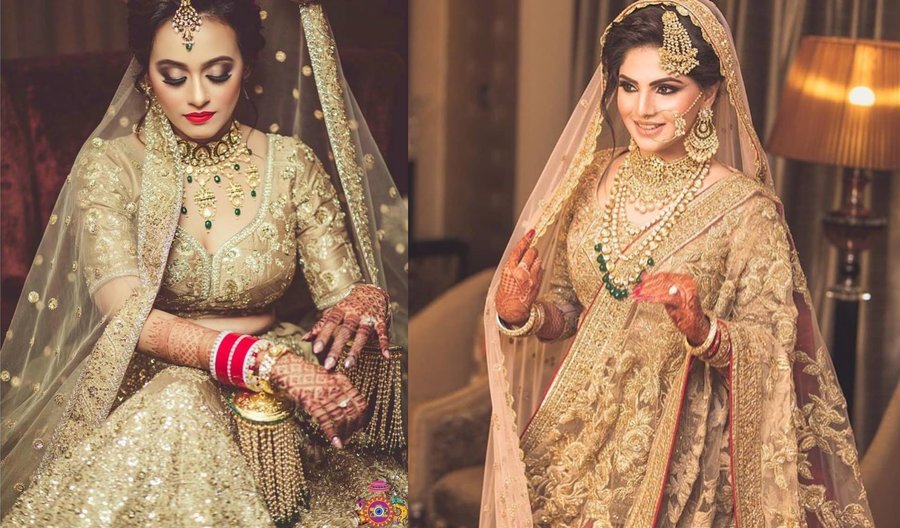 20+ Bridal Golden  Lehenga Designs For Indian Weddings