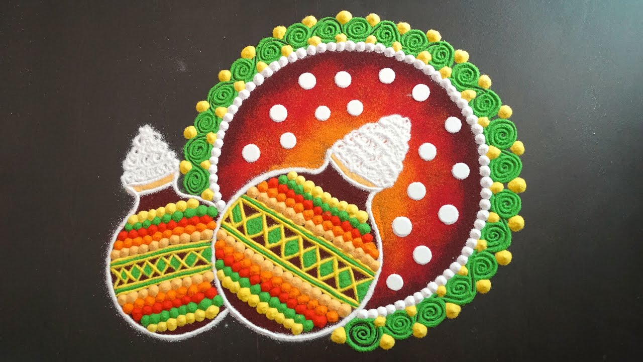 25+ Simple and Latest Kolam Rangoli Designs for Pongal 2021