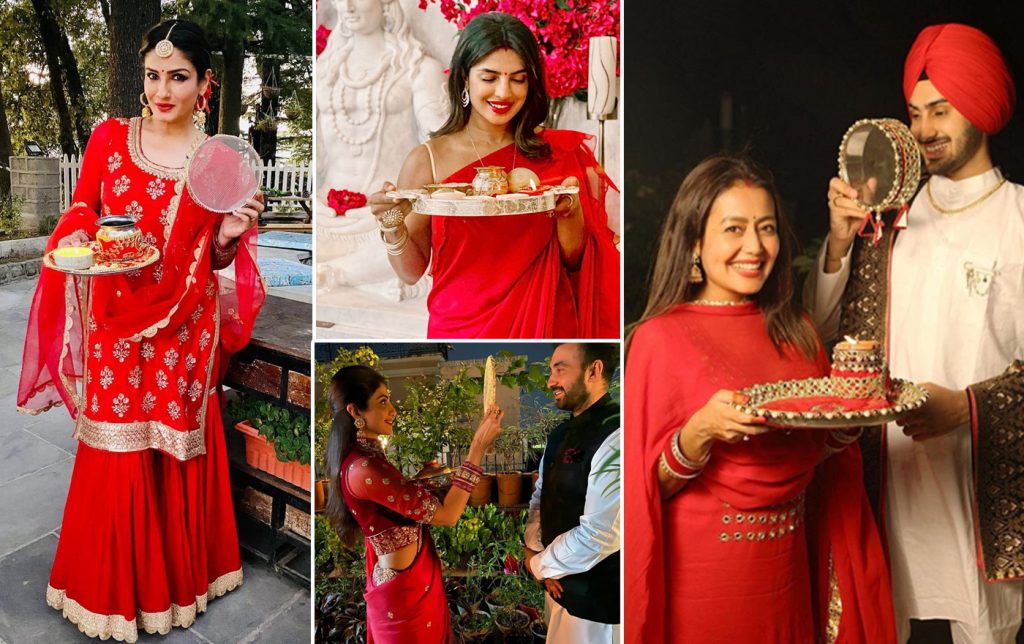 Celebrity Inspired KarwaChauth Outfits