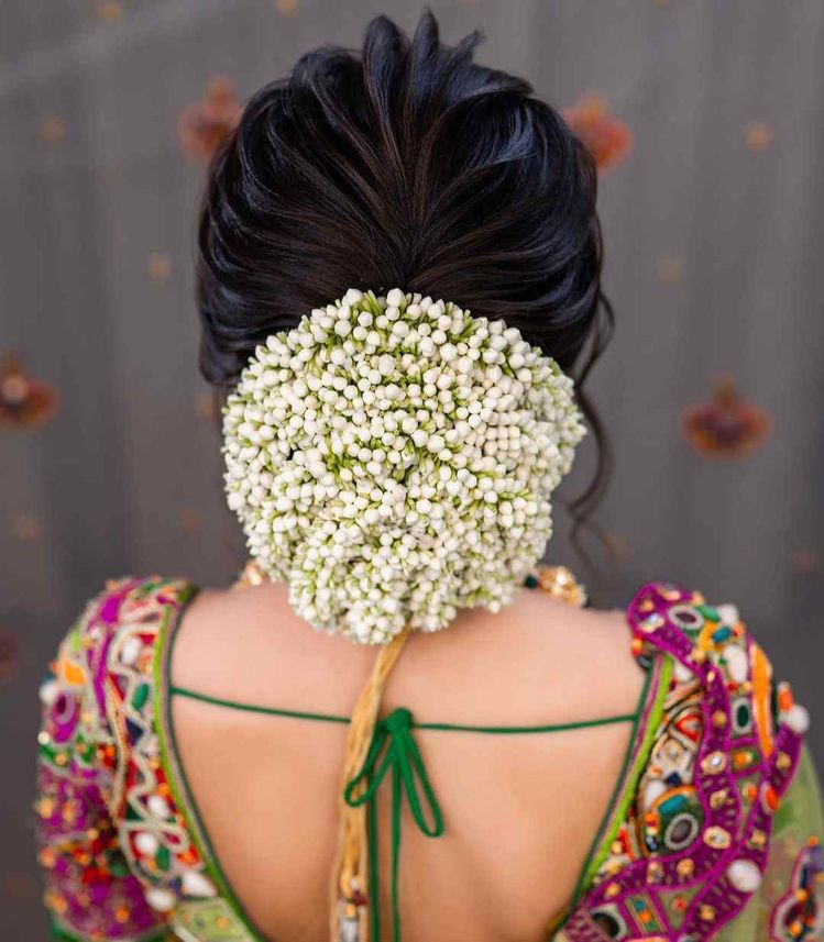 ANSH 1581 Women's Girl's Hair Gajra Pins Long Short Hair Buns Hair Styles  Artificial Flowers Accessories For Weddings Bride