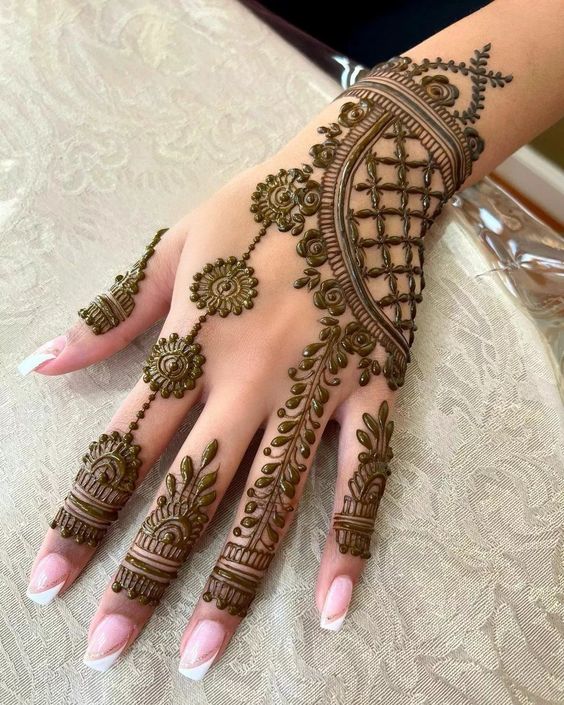 Simple Henna Back Hand Mehendi Designs - Fashion Beauty Mehndi Jewellery  Blouse Design